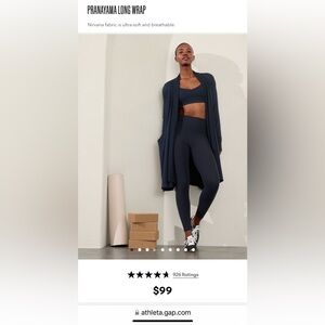 ATHLETA - PRANAYAMA LONG WRAP - Dark Blue / Periwinkle color - 1X